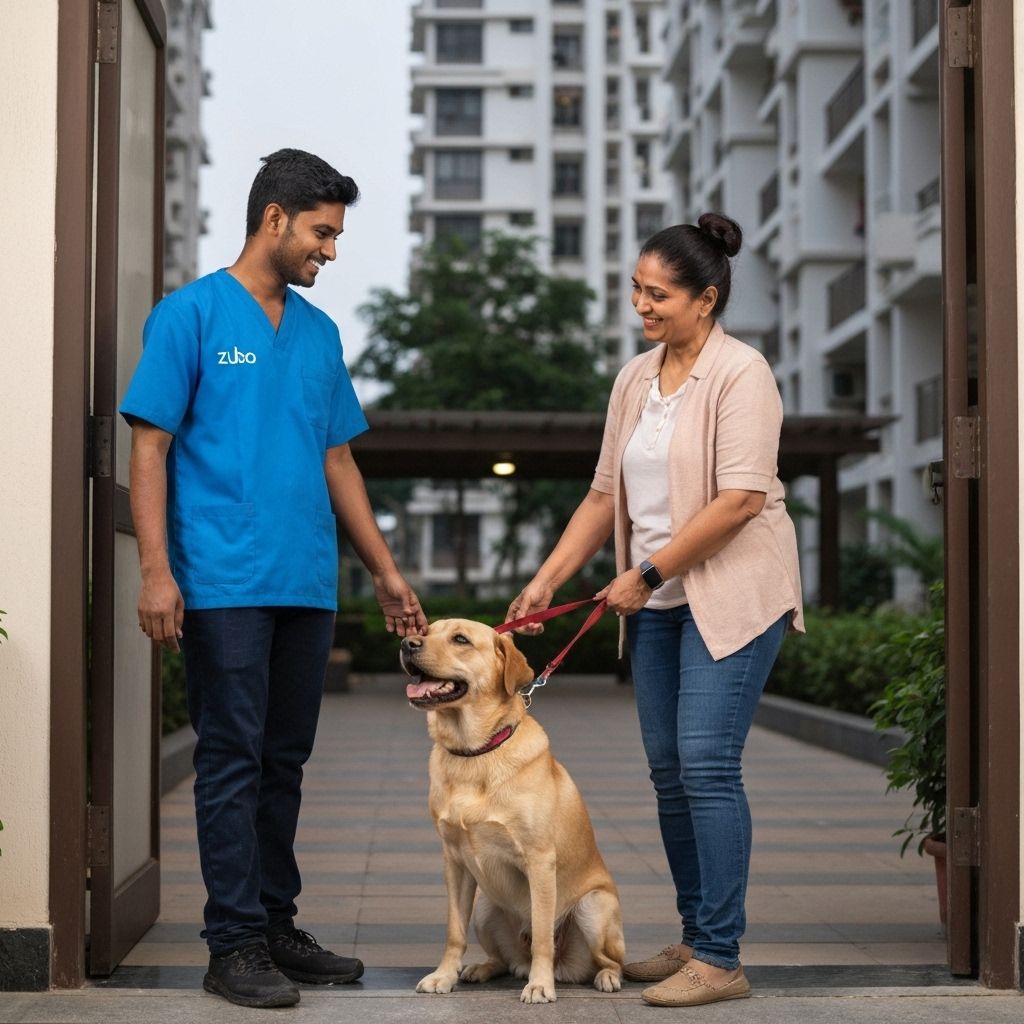 Meet your happy pet at the door