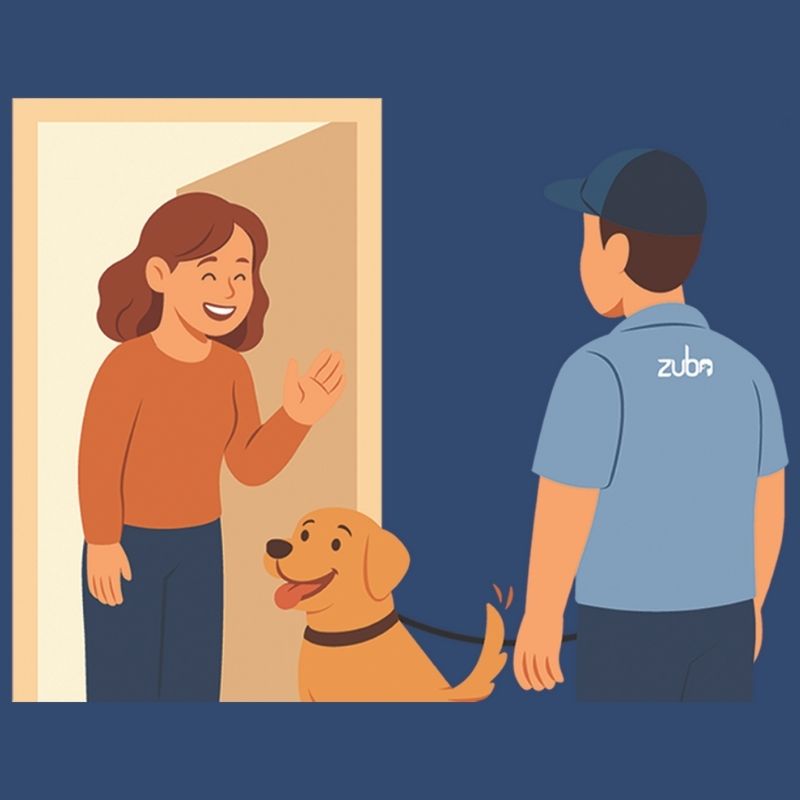 Meet your happy pet at the door
